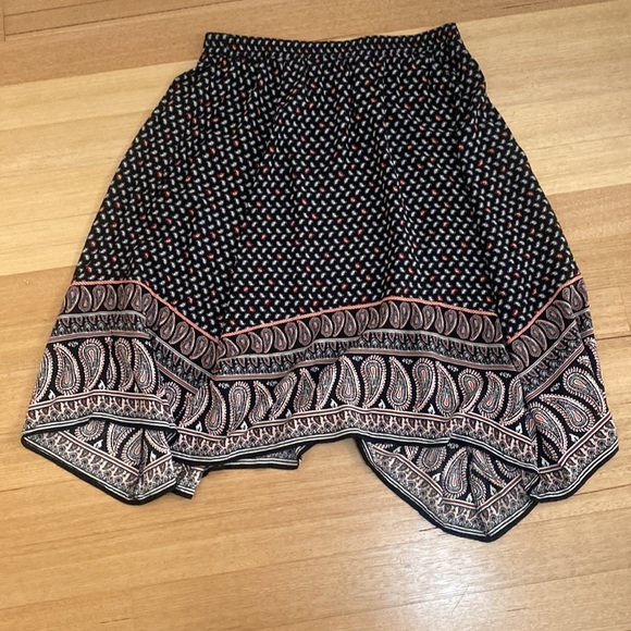 Paisley Print Elastic Waist Midi Skirt - Size 18 - Picture 6 of 8